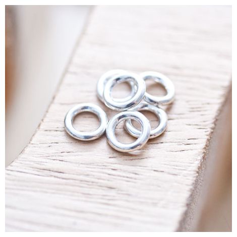 Anneau épais 8mm Argent vieilli