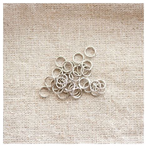 Anneaux 6mm Argent gris x 60