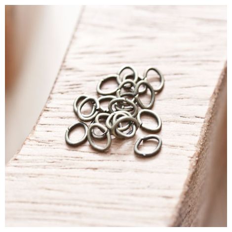 Anneaux Ovale 5x4mm Bronze vieilli