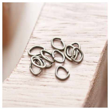 Anneaux Ovale 7x5mm Bronze vieilli