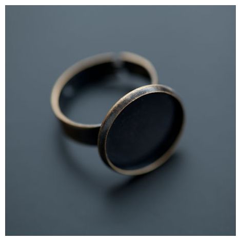 Bague 17mm Cabochon 16mm Bronze vieilli x 2pcs