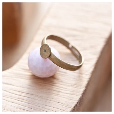 Bague 17mm Support 6mm Bronze vieilli x 4