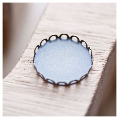 Base de cabochon 20mm Cerclé Bronze vieilli