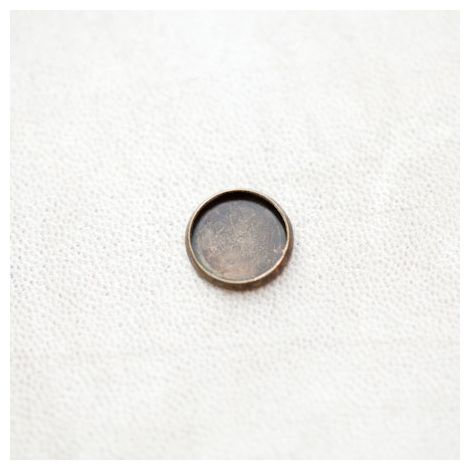 Base de cabochon Rond 12mm Bronze vieilli