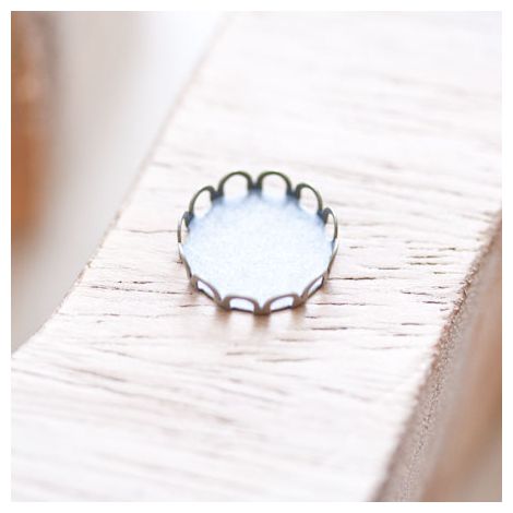Base de cabochon Rond 12mm Cerclé Bronze vieilli