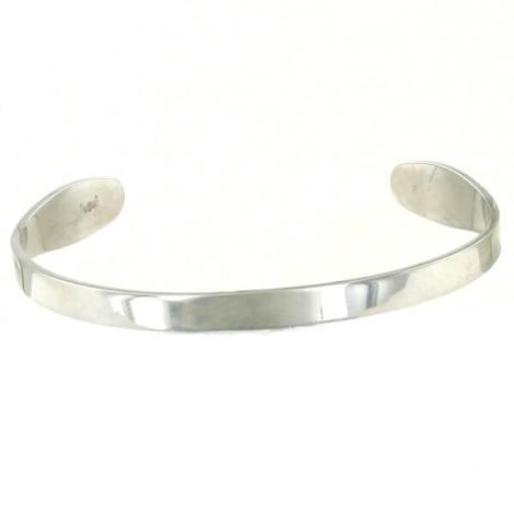 Bracelet rigide acier argenté