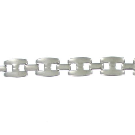 Bracelet maillons métal argenté homme