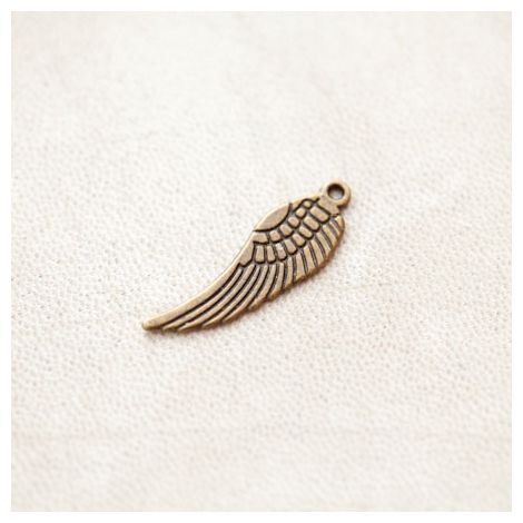 Breloque Aile 30mm Bronze vieilli
