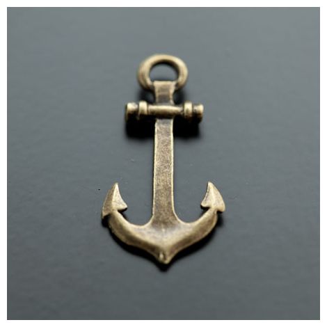 Breloque Ancre allongée Bronze vieilli