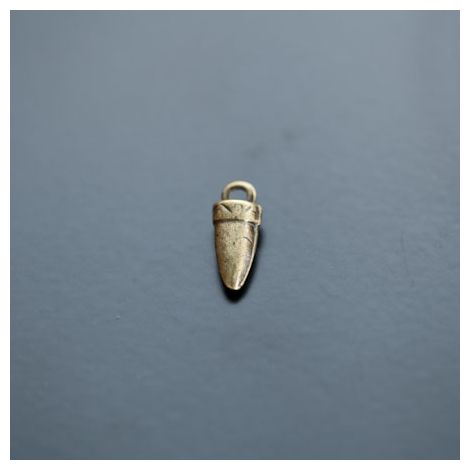 Breloque Balle Pistolet Bronze vieilli
