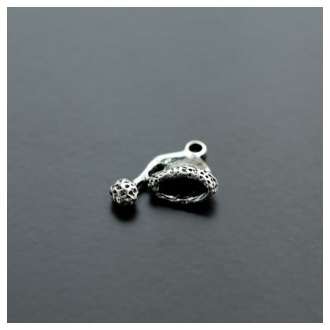 Breloque Bonnet du Père Noël Argent vieilli