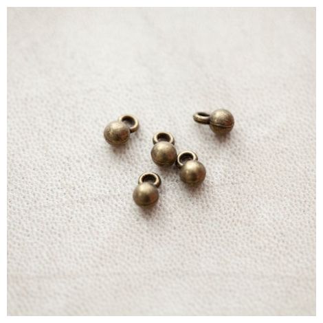 Breloque Boule 8mm Bronze vieilli