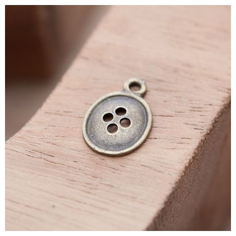 Breloque Bouton Bronze vieilli