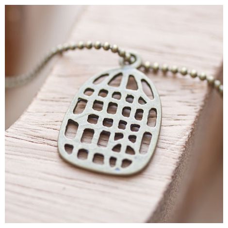 Breloque Cage à oiseaux Plate moyenne Bronze vieilli