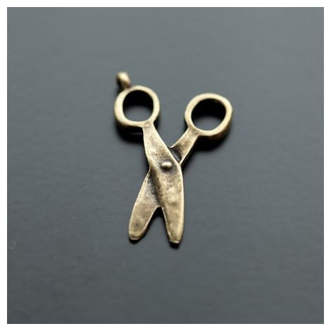 Breloque Ciseaux Enfant Bronze vieilli
