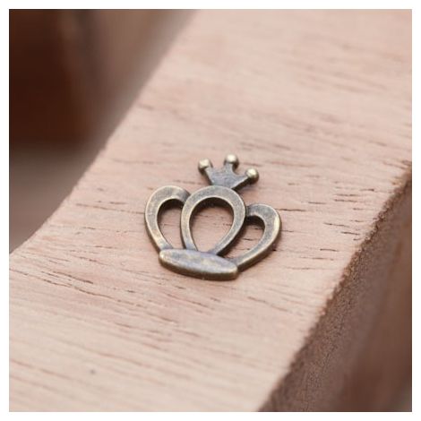 Breloque Couronne Princesse Bronze vieilli