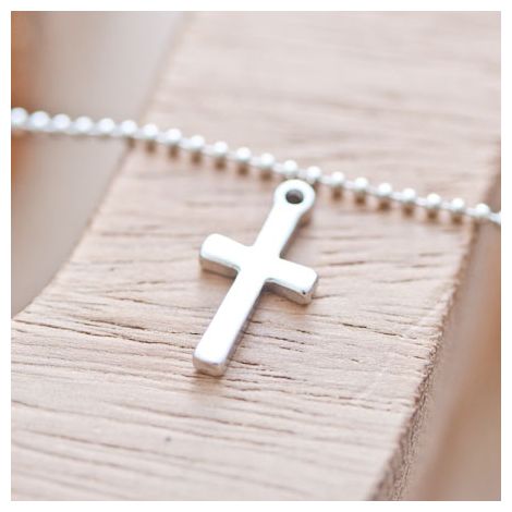 Breloque Croix 18mm Argent gris