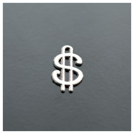 Breloque Dollar Argent vieilli