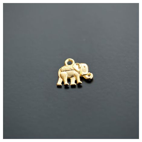Breloque Éléphant Indien Doré