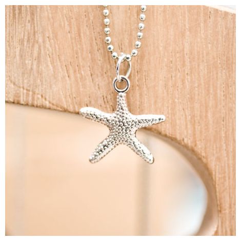 Breloque Étoile de mer Argent vieilli
