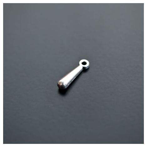 Breloque Goutte Allongée 16mm Argenté vieilli
