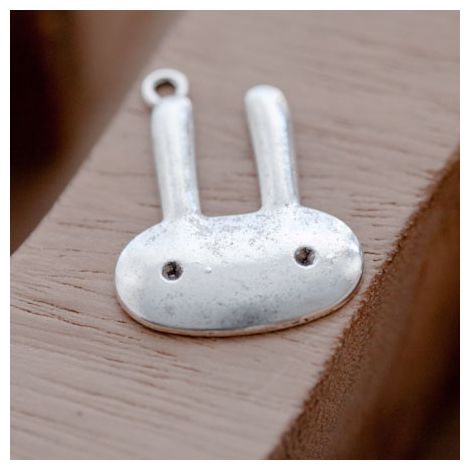 Breloque Lapin Mignon Argent vieilli