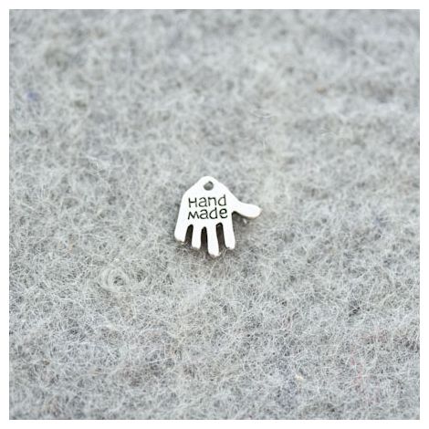 Breloque Main Handmade Argent vieilli