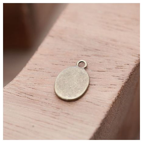 Breloque Médaillon Ovale Bronze vieilli