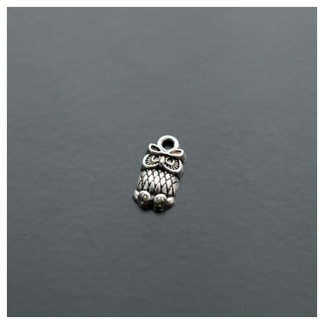 Breloque Mini Hibou Argent vieilli