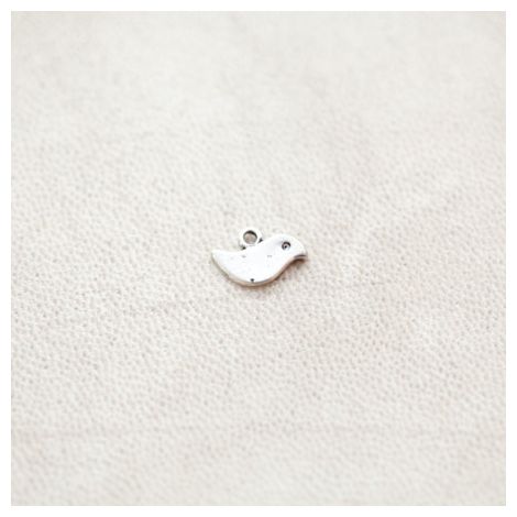 Breloque Mini Oiseau 7x11mm Argent vieilli