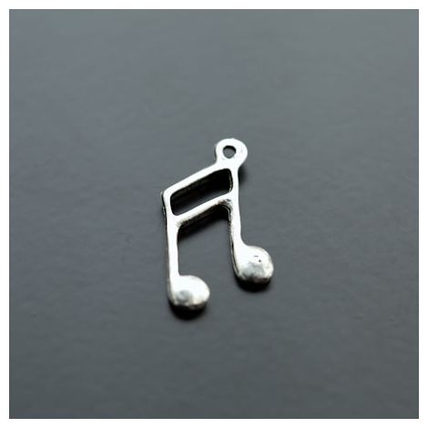 Breloque Note de musique Argent vieilli