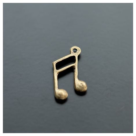 Breloque Note de musique Bronze vieilli