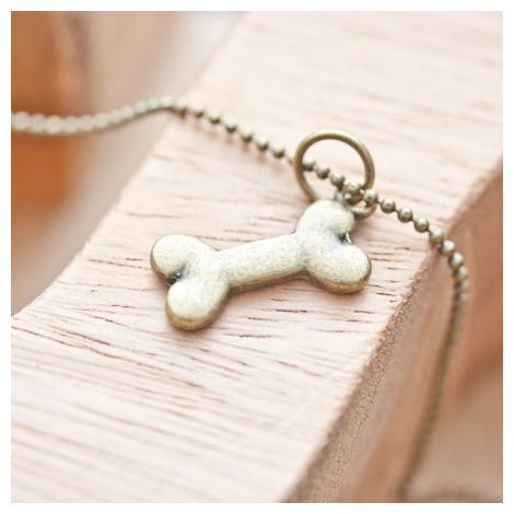 Breloque Os pour chien Bronze vieilli