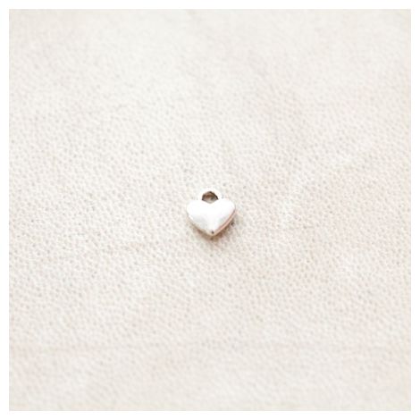 Breloque Petit Coeur 8mm Argent vieilli