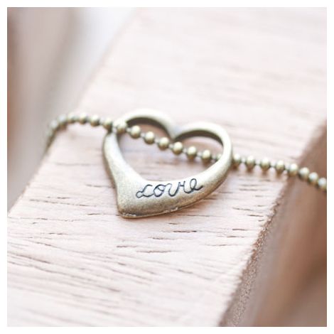 Breloque Petit Coeur décapsuleur Bronze vieilli