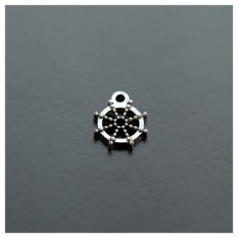 Breloque Petit Gouvernail Argent vieilli