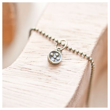 Breloque Petit rond mignon Bronze vieilli