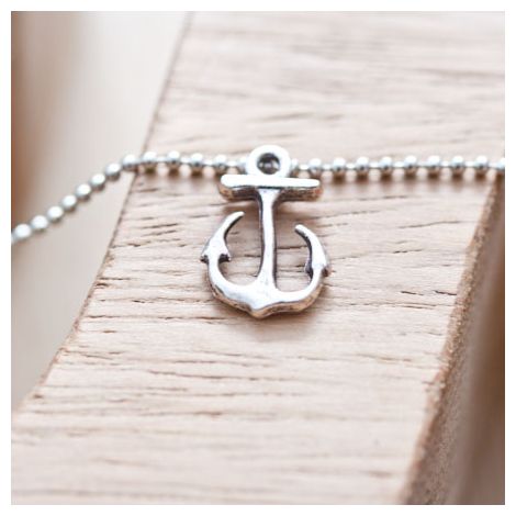 Breloque Petite ancre de bateau Argent vieilli