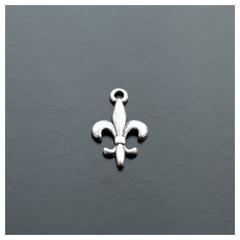 Breloque Petite Fleur de Lis Argent vieilli