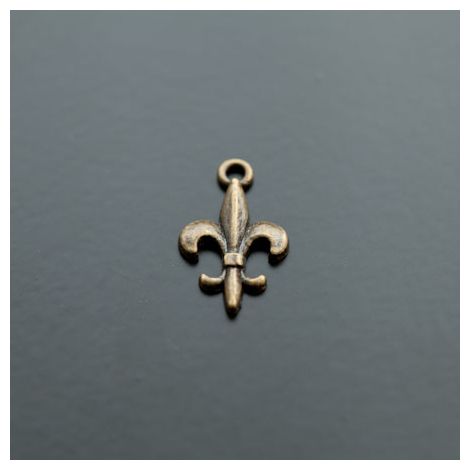 Breloque Petite Fleur de Lis Bronze vieilli