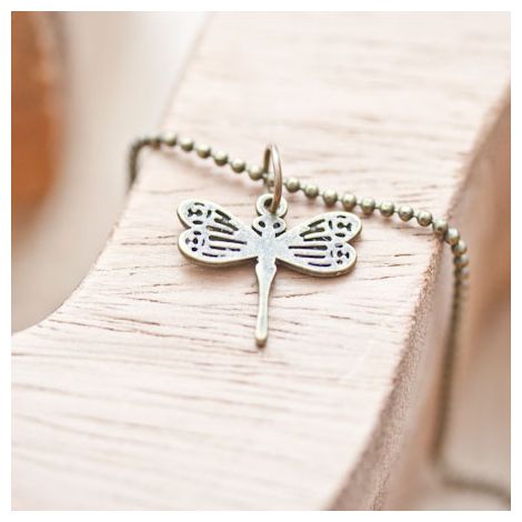 Breloque Petite libellule trais Bronze vieilli