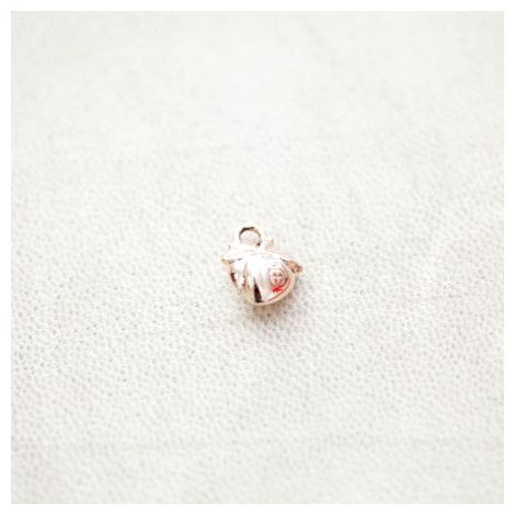 Breloque Petite Pêche 11x9mm Doré