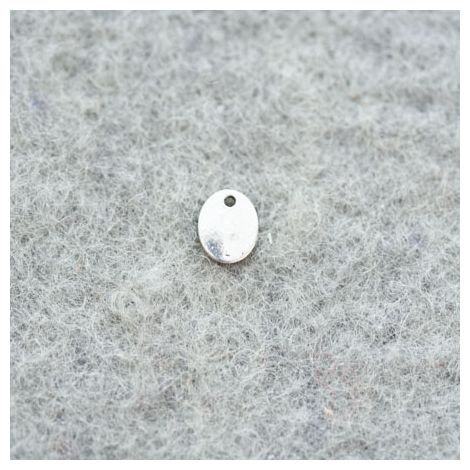 Breloque Petite plaque ovale Argent vieilli