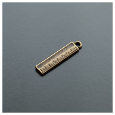Breloque Petite Règle Bronze vieilli