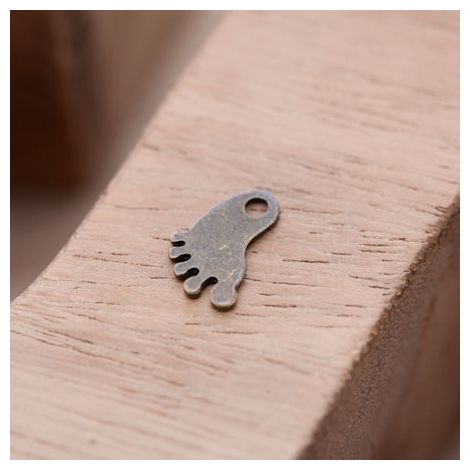 Breloque Pied Bronze vieilli
