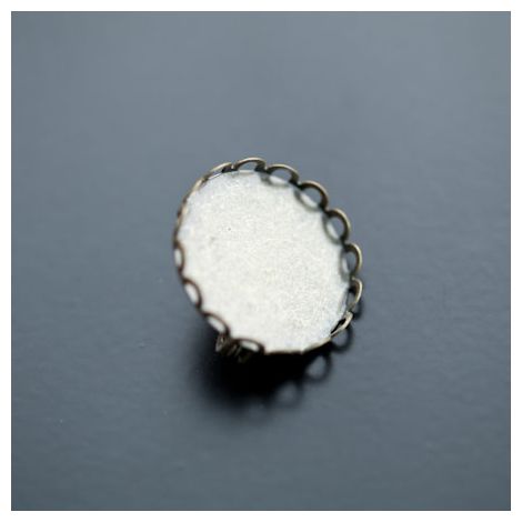 Broche Cabochon Rond 20mm Bronze vieilli