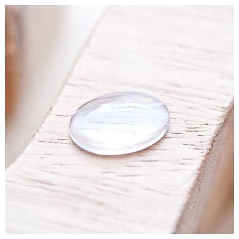 Cabochon en verre 18x13mm Ovale Transparent