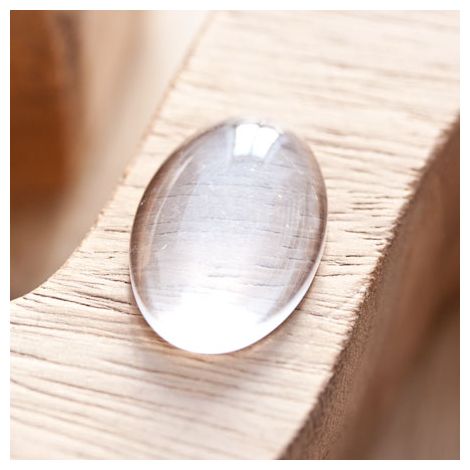 Cabochon en verre Ovale 30x20mm Transparent x 2