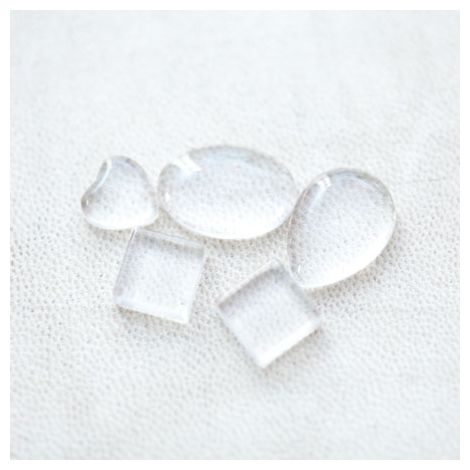 Cabochon en Verre 6-24mm Forme Mixte Transparent