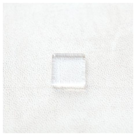 Cabochon en Verre Carré 15mm Transparent